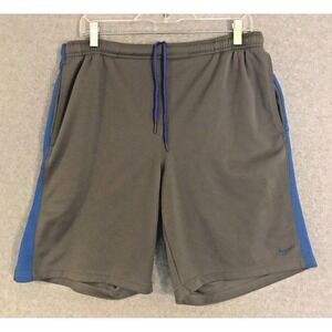 Nike Basketball Shorts Mens Largel Gray Blue Training Dri-Fit Pockets Logo